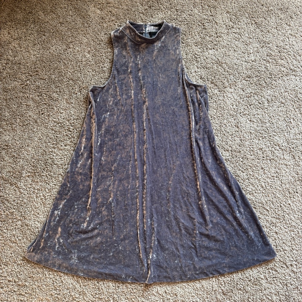 Cynthia Rowley Size S High Neck Crushed Velvet Dress